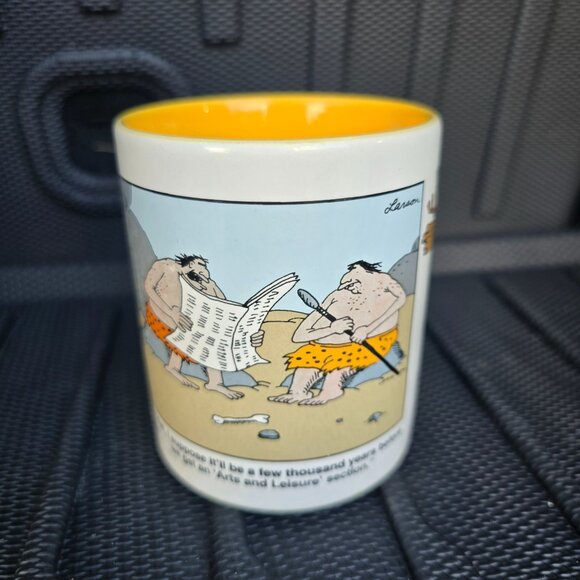 The Far Side Gary Larson Arts & Leisure Section Comic Mug 1996 Andrews McMeel - Picture 10 of 10